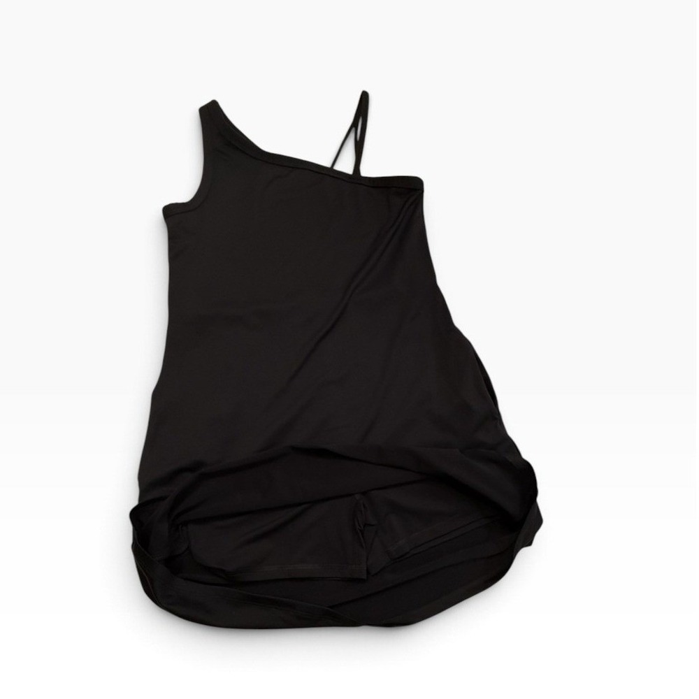 Girl's All in Motion Black Activewear Dress Size XL 14 One Shoulder Tennis Sport - Picture 2 of 6
